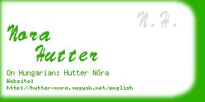 nora hutter business card